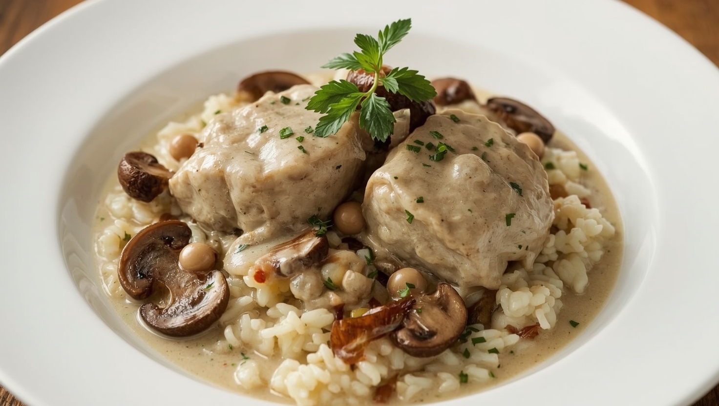 Blanquette de Veau - Kalbsfrikassee in Rahmsauce
