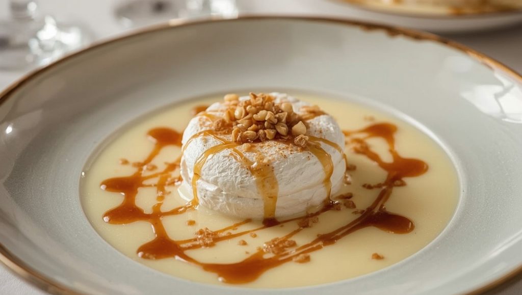 Ile Flottante - schwimmende Insel in Vanillesauce
