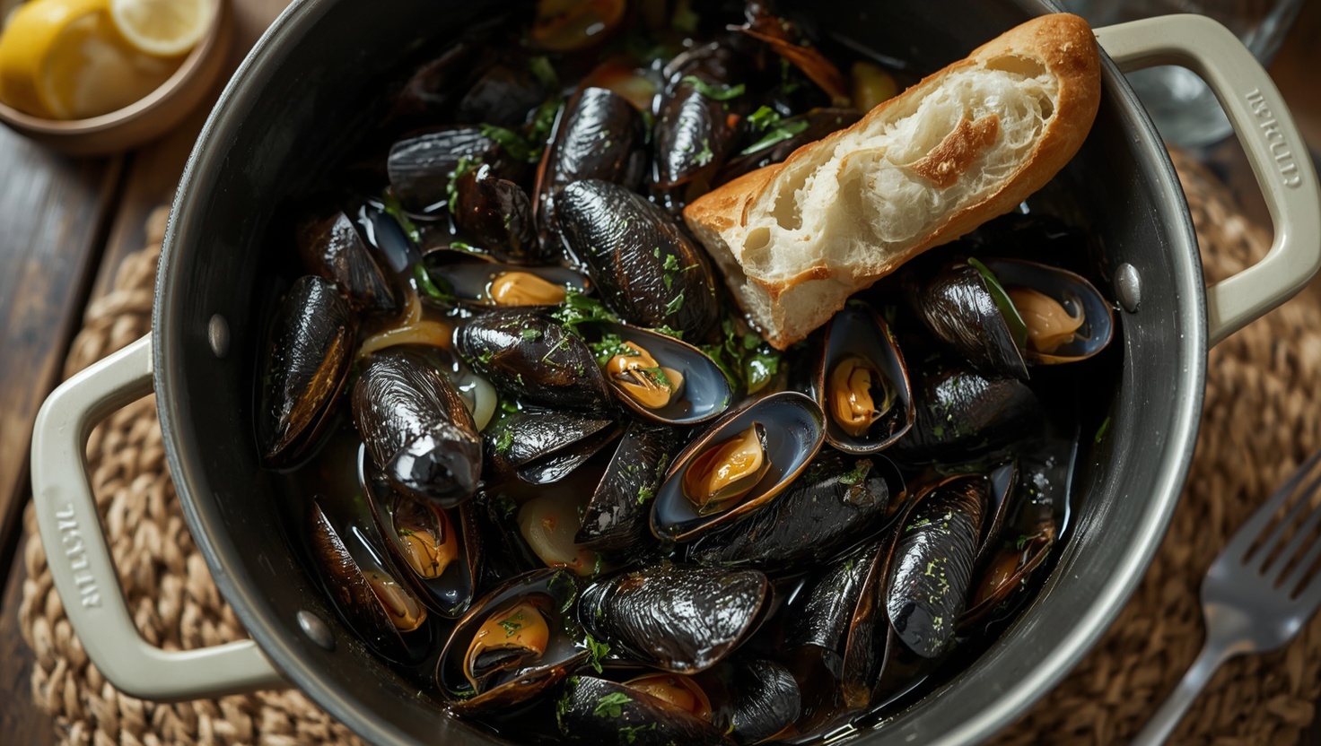 Moules Marinieres - Miesmuscheln in Weisswein