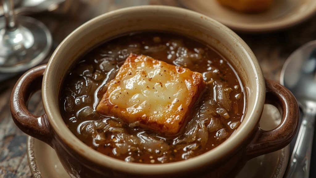 Soupe a l Oignon - franzoesische Zwiebelsuppe