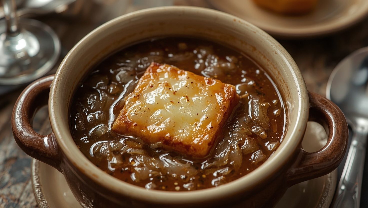 Soupe a l Oignon - franzoesische Zwiebelsuppe