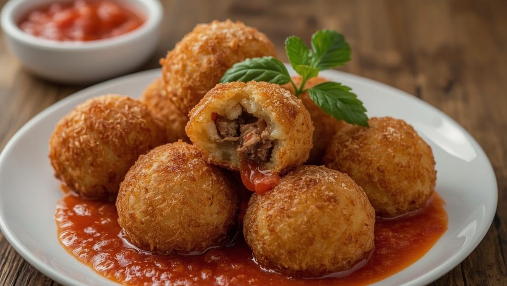 Arancini - sizilianische Reisbaellchen