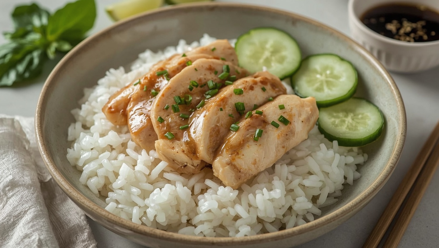 Khao Man Gai - Thai Haenchen-Reis Hainanese Art - Zubereitung