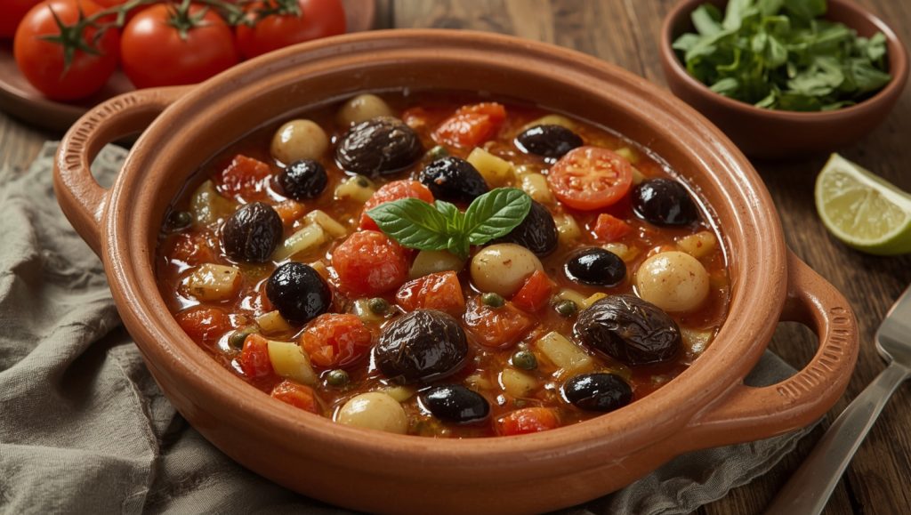 Caponata Siciliana - suesssaure Auberginen