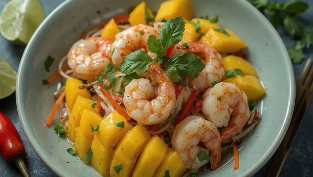 Thai Mango-Garnelen-Salat - frisch und schaerfer