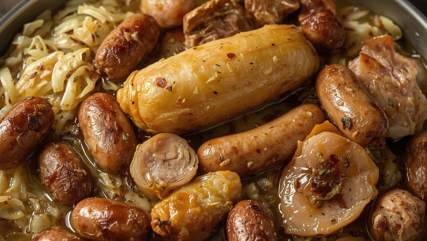 Choucroute Garnie - Sauerkraut auf Elsaessisch - Zubereitung