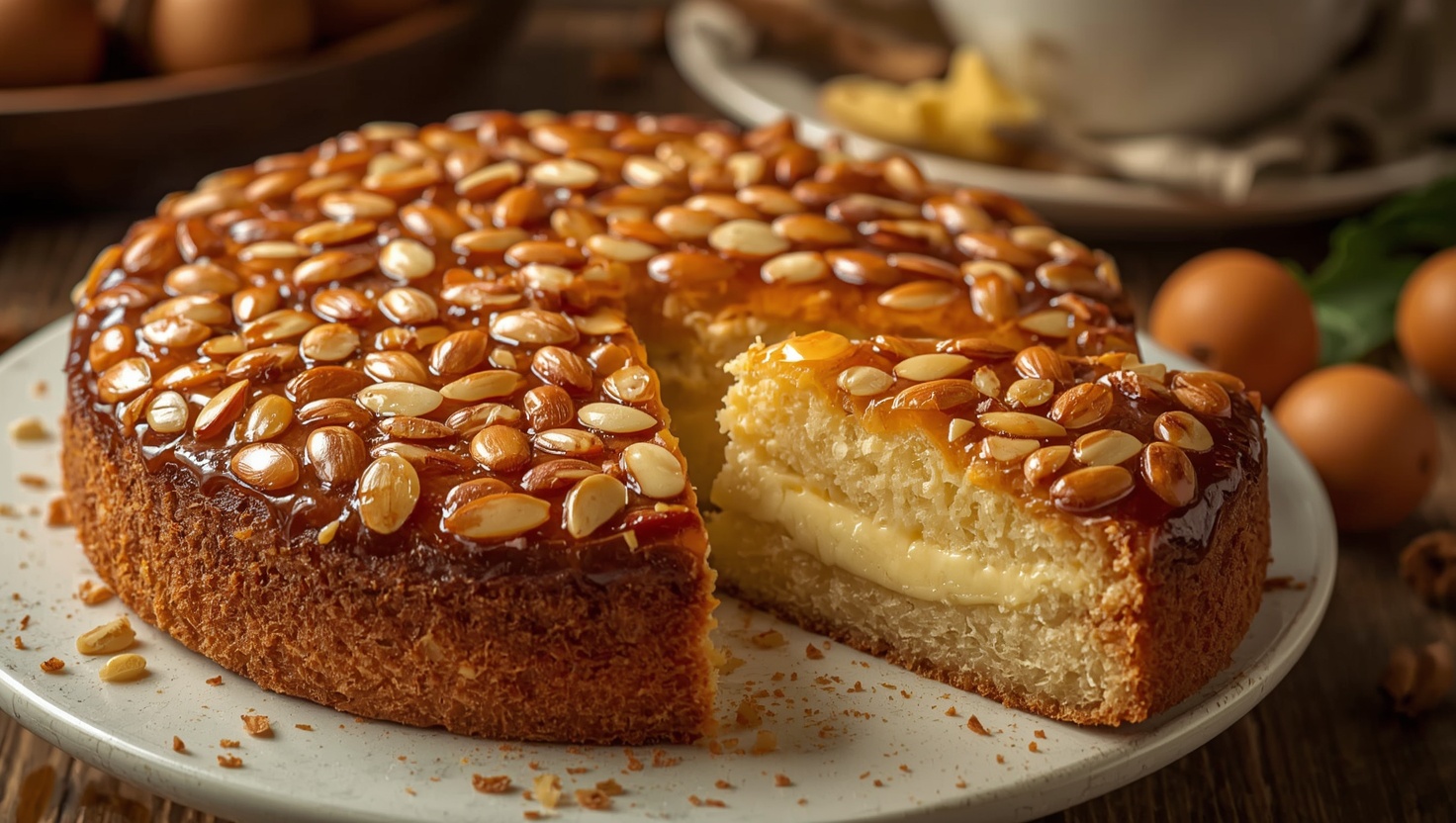 Bienenstich: Der klassische deutsche Kuchen mit Buttercreme und Mandelkruste