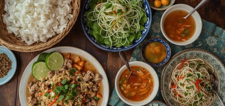 Isan kueche entdecken larb moo som tam und klebrig reis