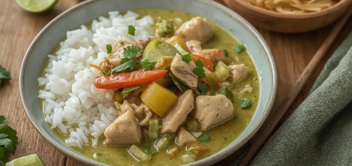 Gaeng keow wan gruenes thai curry selber kochen gemuese proteine und kokosmilch